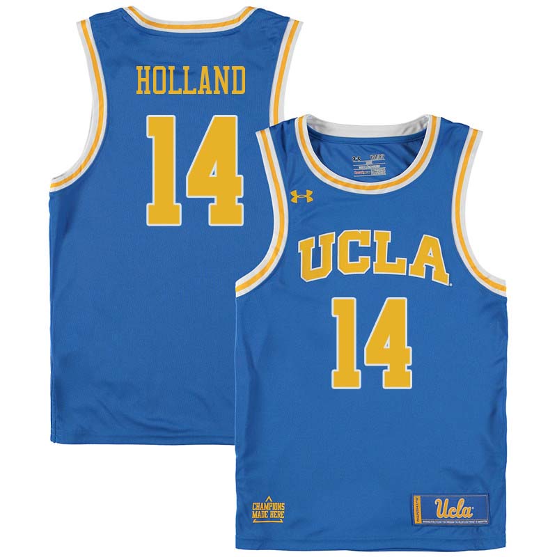 Men #14 Brad Holland UCLA Bruins College Basketball Jerseys Sale-Blue - Click Image to Close